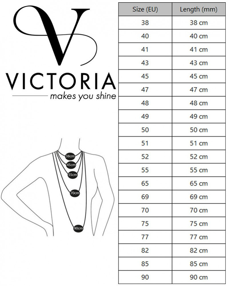 Victoria Rose gold színű fekete, fehér köves nyaklánc - Image 2