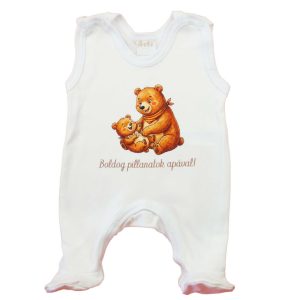 Apák napi ujjatlan pamut rugdalózó