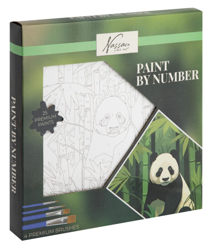 Panda Nassau számfestő készlet 20x20 cm