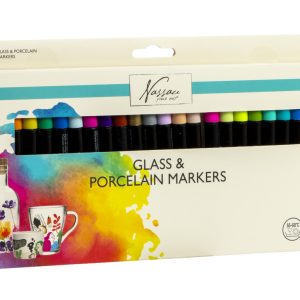Színes Nassau üveg és porcelánfestő filctoll szett 24 db-os