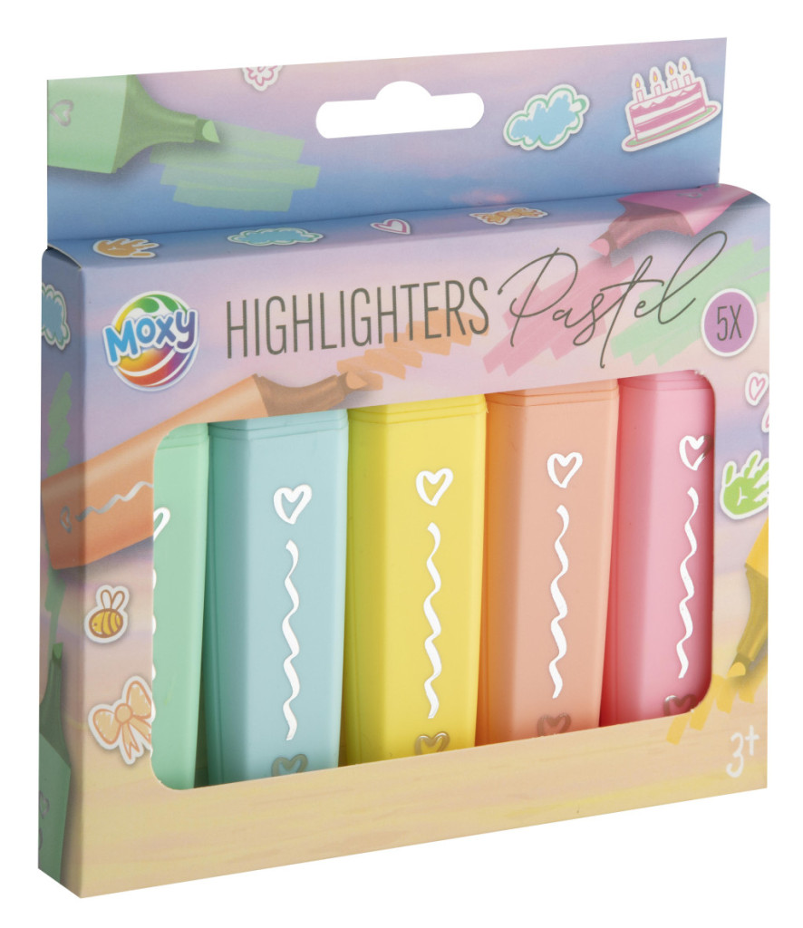 Színes Pastel szövegkiemelő szett 5 db-os