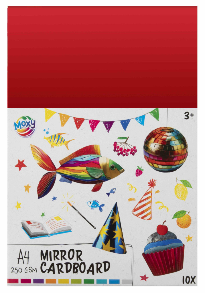 Színes Moxy tükörkarton papír szett 10 ív