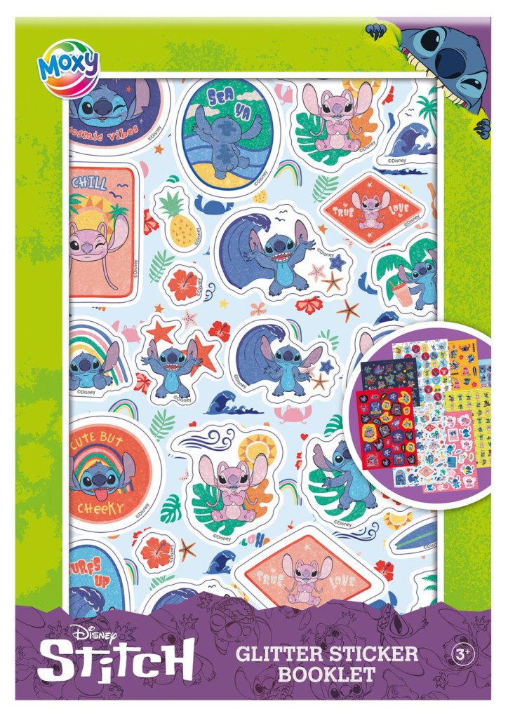 Disney Lilo és Stitch, A csillagkutya Extrovert csillámos matricás album 8 ív