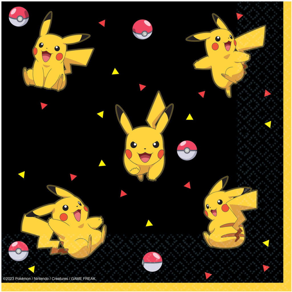 Pokémon Yellow Thunder szalvéta 16 db-os 33x33 cm