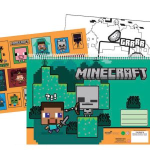 Minecraft Creepers Need Hugs A/4 spirál vázlatfüzet 40 lapos matricával