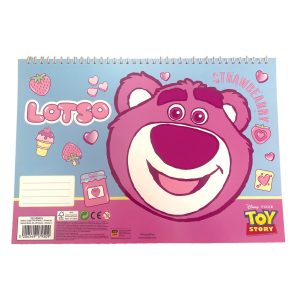 Disney Játékháború Lotso A/4 spirál vázlatfüzet 40 lapos matricával