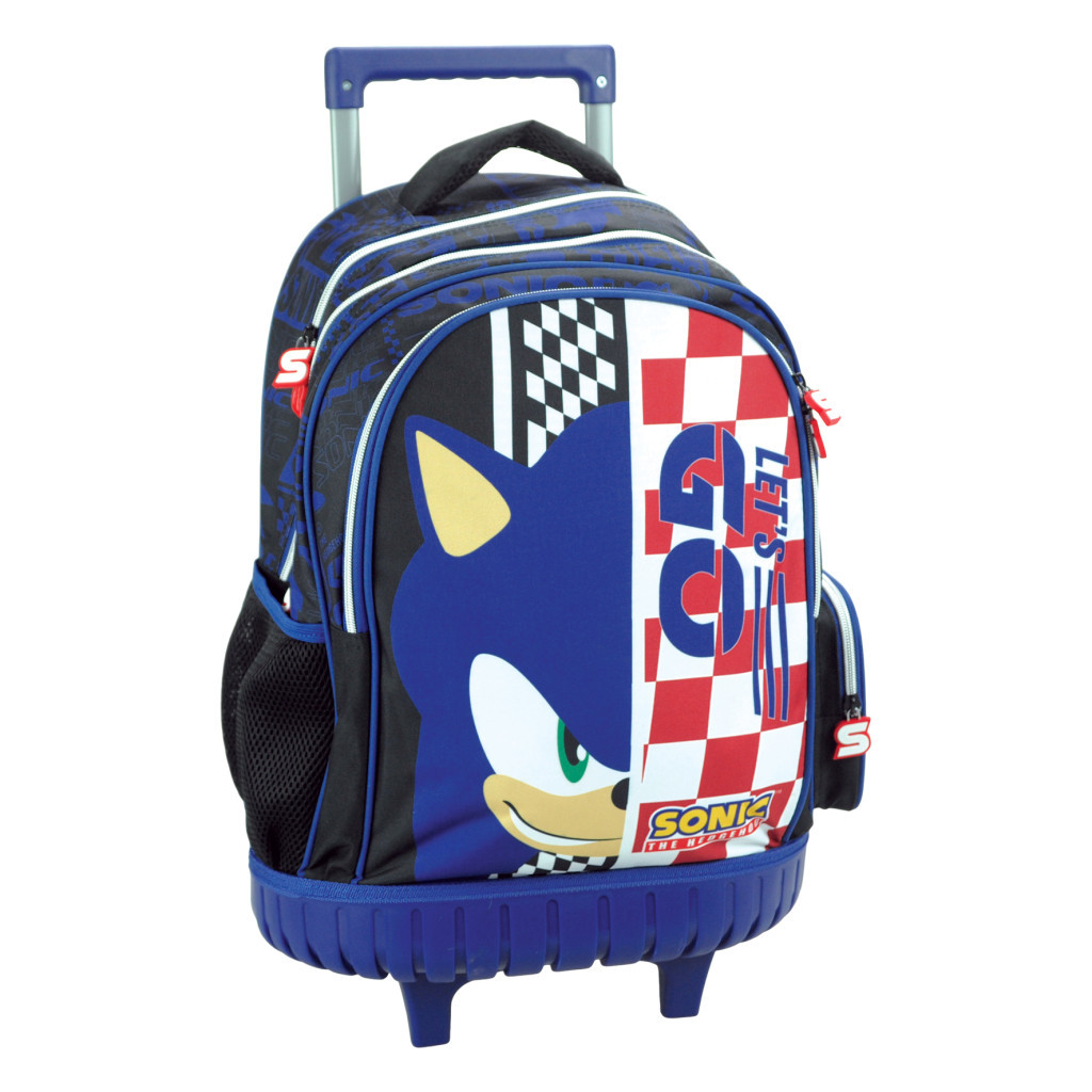 Sonic a sündisznó Champion Racer prémium gurulós iskolatáska, táska 42 cm