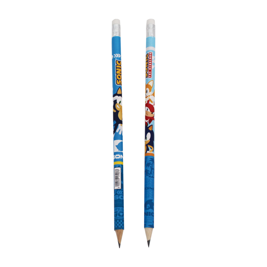 Sonic a sündisznó Trio HB grafit ceruza radír véggel - Image 2