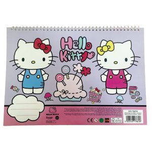 Hello Kitty World A/4 spirál vázlatfüzet 40 lapos matricával