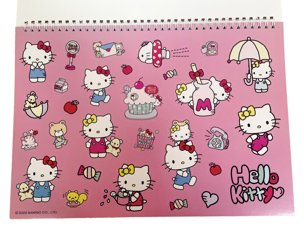 Hello Kitty World A/4 spirál vázlatfüzet 40 lapos matricával - Image 2