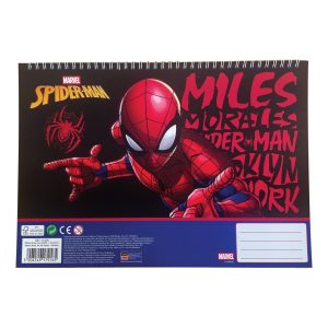 Pókember Miles Morales A/4 spirál vázlatfüzet 40 lapos matricával
