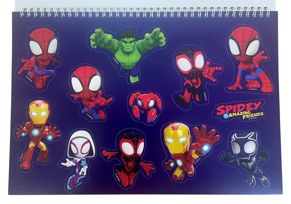Pókember Spidey Web A/4 spirál vázlatfüzet 40 lapos matricával - Image 2