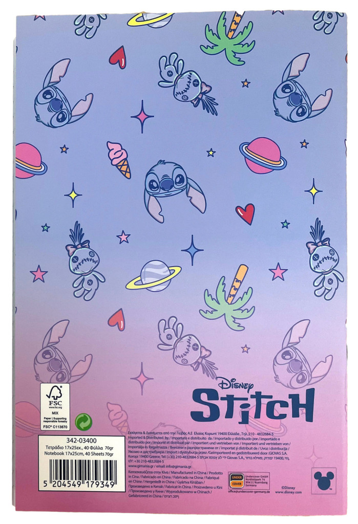 Disney Lilo és Stitch, A csillagkutya Palm B/5 vonalas füzet 40 lapos - Image 2