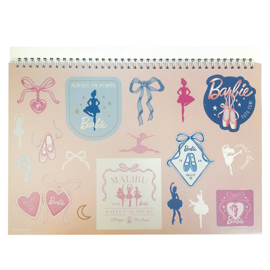 Barbie Ballerina A/4 spirál vázlatfüzet 40 lapos matricával - Image 2