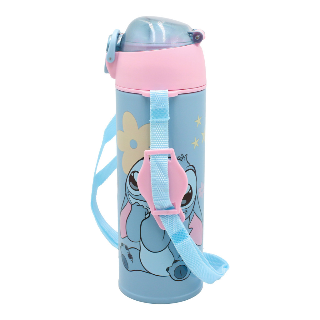 Disney Lilo és Stitch, a csillagkutya Universe alumínium thermo szívószálas kulacs 450 ml - Image 2