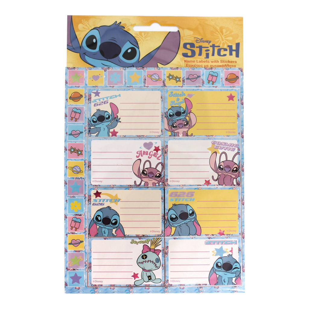 Disney Lilo és Stitch, A csillagkutya Universe füzetcímke matricával 16 db-os