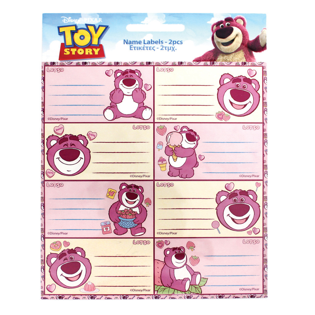 Disney Játékháború Lotso füzetcímke 16 db-os
