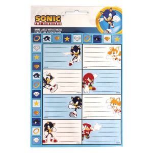 Sonic a sündisznó Rings füzetcímke matricával 16 db-os