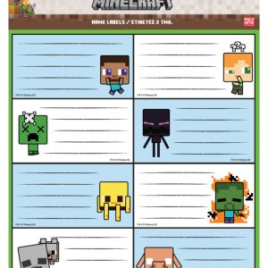 Minecraft Creepers Need Hugs füzetcímke 16 db-os