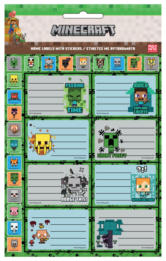 Minecraft Creepers Need Hugs füzetcímke matricával 16 db-os - Image 2