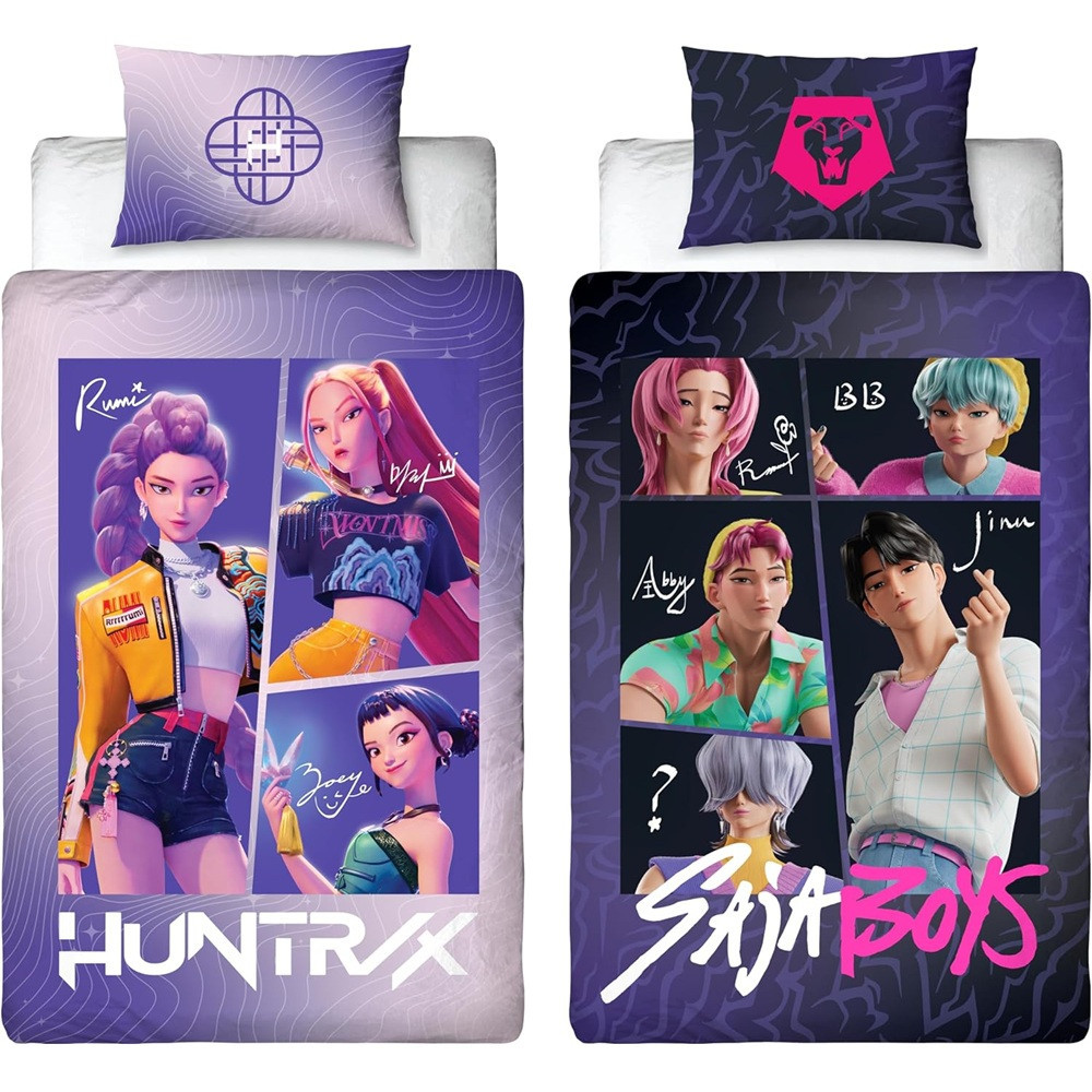 K-pop Démonvadászok Saja Boys ágyneműhuzat 140×200cm, 70x90 cm microfibre - Image 2