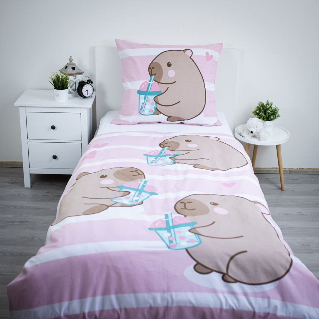 Kapibara Bubble ágyneműhuzat 140×200cm, 70×90 cm - Image 2
