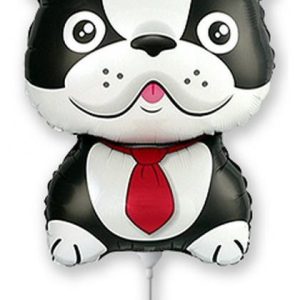 Kutyás Bulldog Black fólia lufi 36 cm (WP)