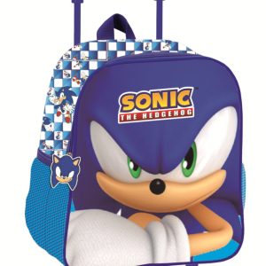Sonic a sündisznó Modern gurulós ovis 3D hátizsák, táska 32 cm