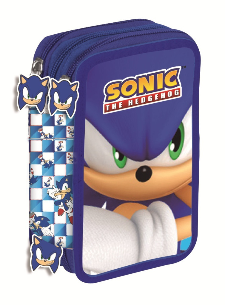 Sonic a sündisznó Modern tolltartó töltött 3 emeletes Giotto