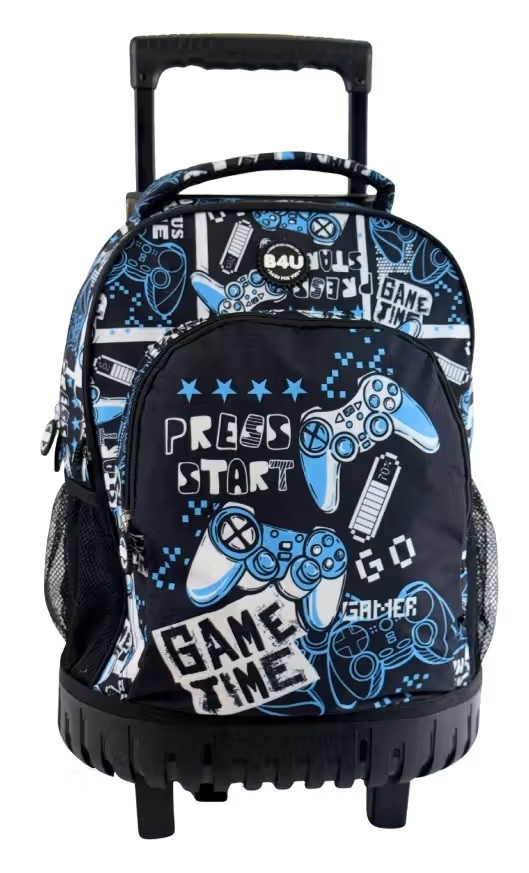 Gamer Press Start prémium gurulós iskolatáska, táska 44 cm