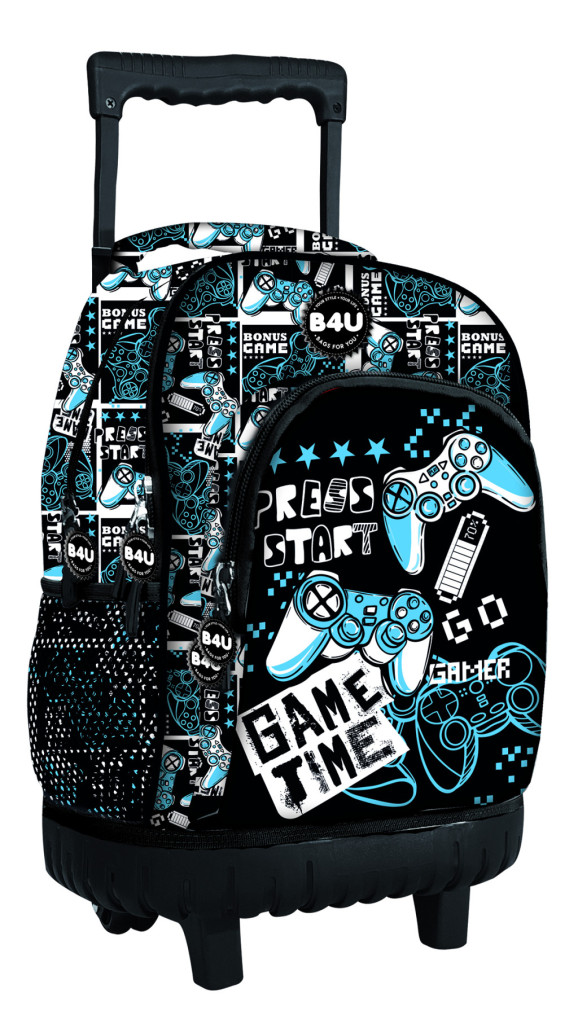 Gamer Press Start prémium gurulós iskolatáska, táska 44 cm - Image 2