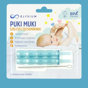 Elysium Puki Muki - szélcső csecsemőknek (2 db szélcsővel és 1 db tisztítókefével)