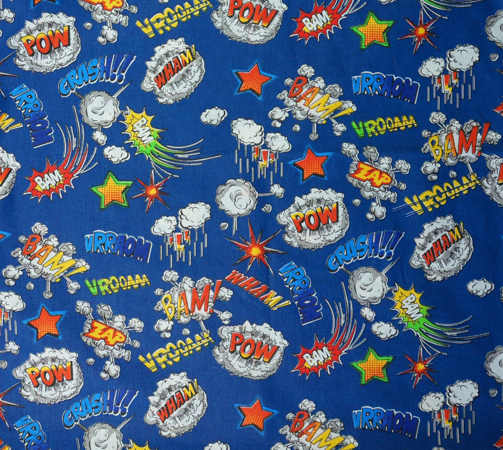Óvodai fektetőkhöz vastag lepedő 130 x 60 cm - Képregény mintával - Image 2
