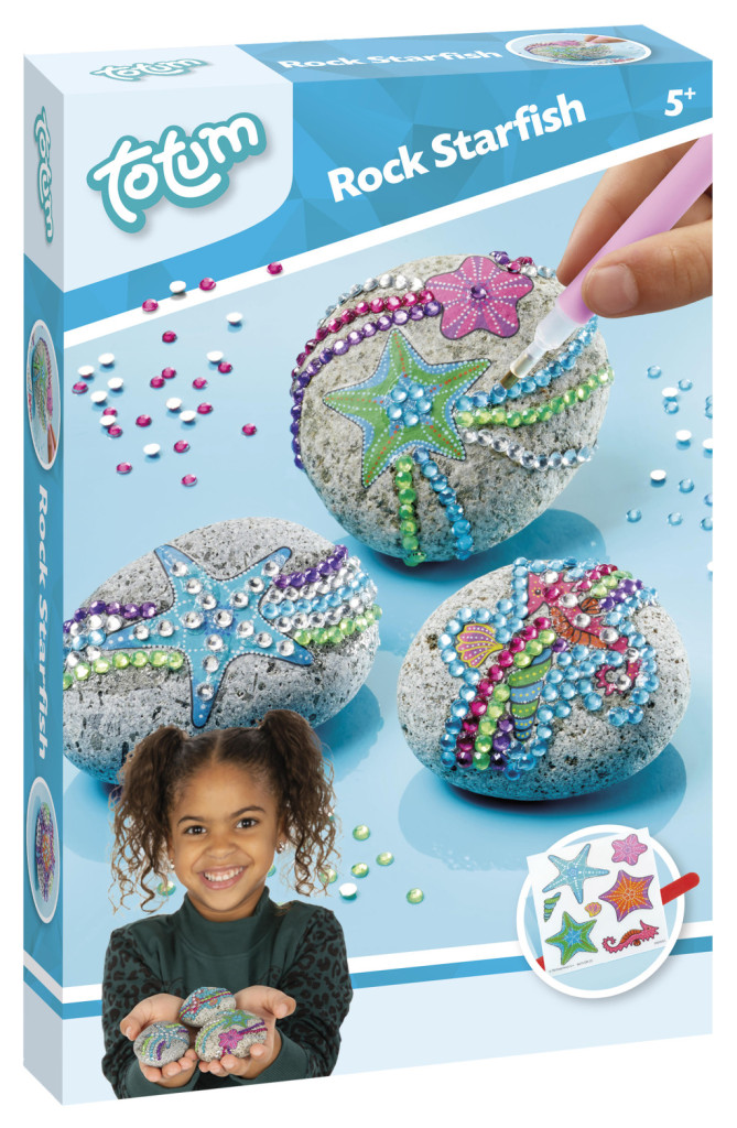 Színes Starfish kavics díszítő készlet matricával