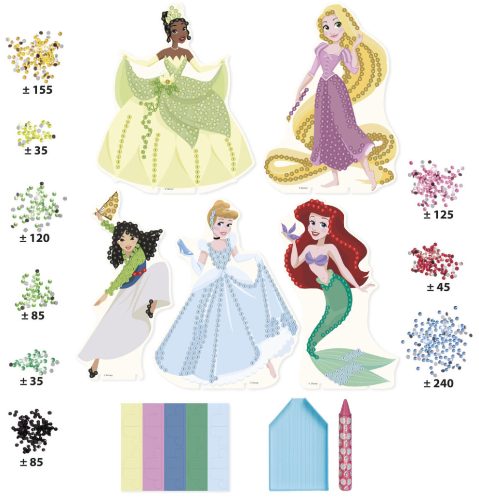 Disney Hercegnők Totum gyémántszemes kép 5 db-os - Image 2