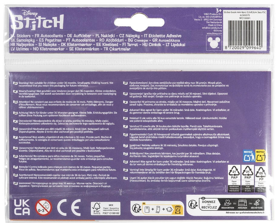 Disney Lilo és Stitch, A csillagkutya Aliens mini matrica szett 6 db-os - Image 2