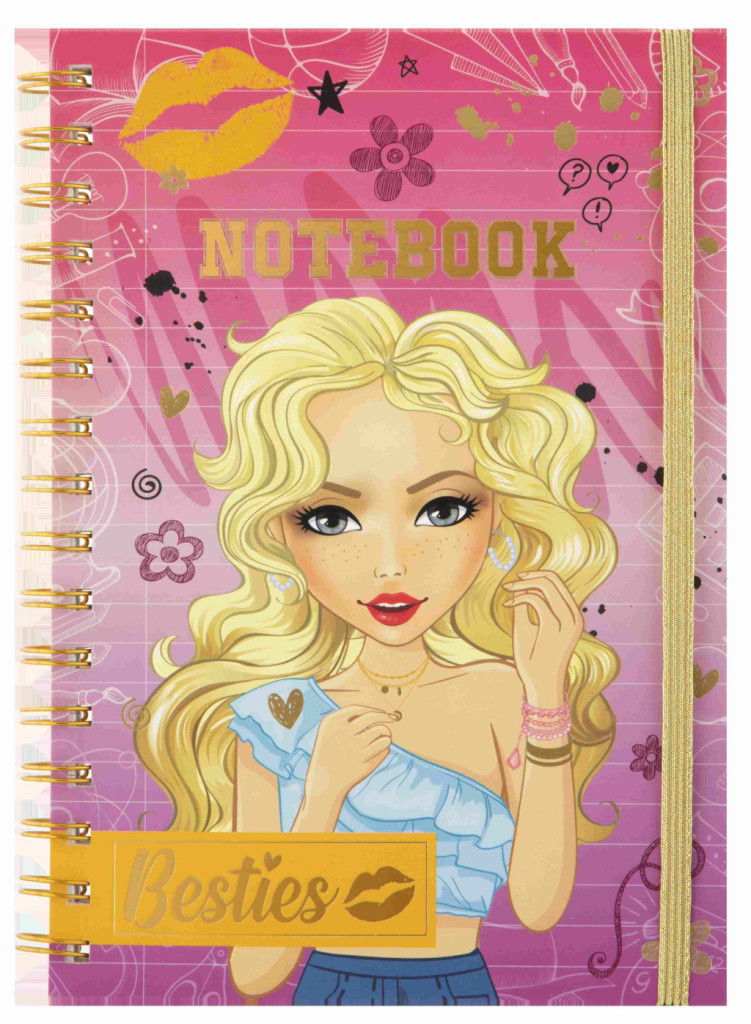 Csajos Besties Blond spirál notesz, füzet A5