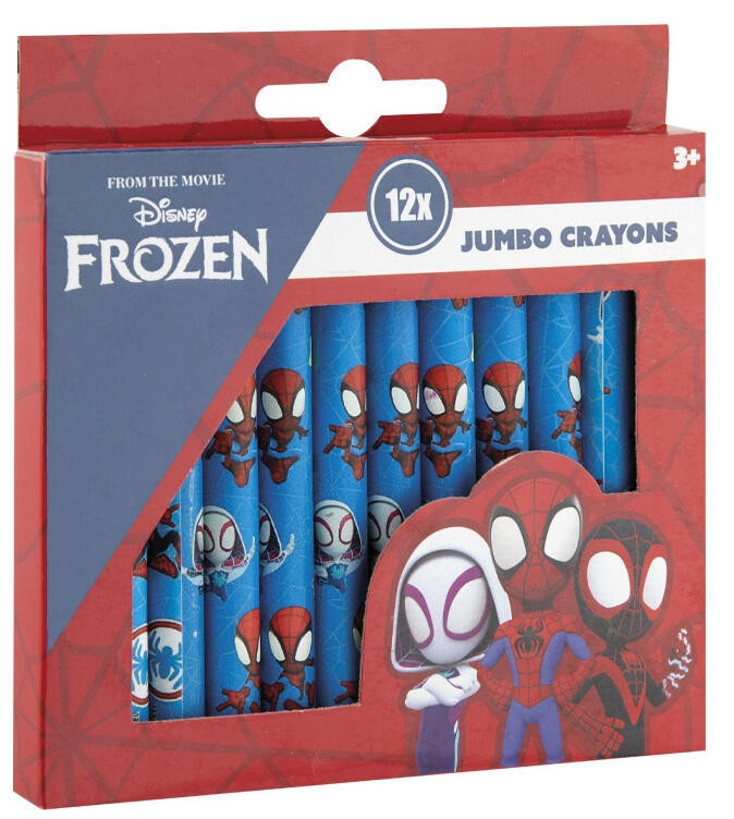 Pókember Spidey Friends zsírkréta 12 db-os