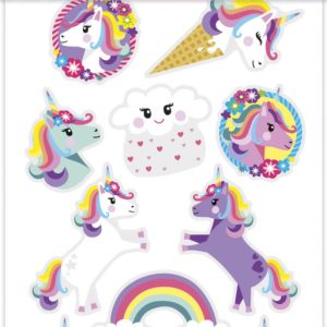 Unikornis Rainbow tetkó 12 db-os