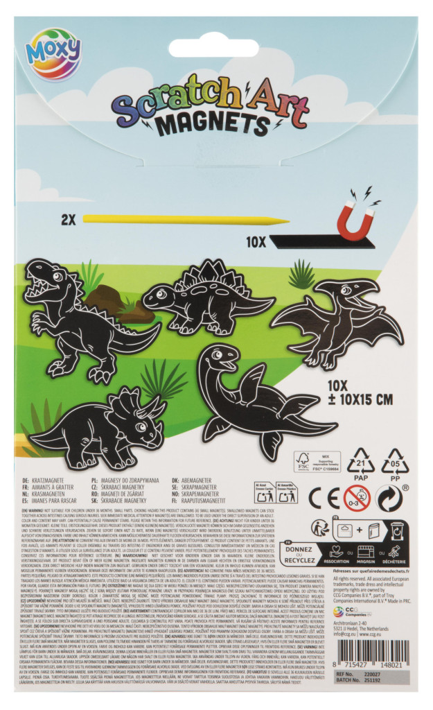 Dinoszaurusz Rawr scratch képkarcoló készlet mágnessel - Image 2