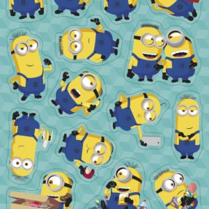 Minyonok Crazy csillámos matrica