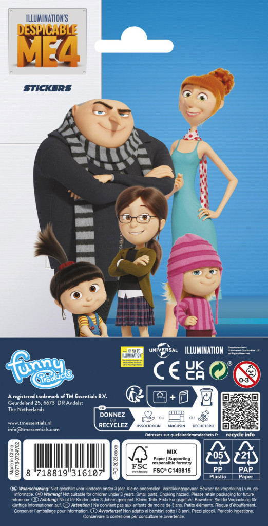Minyonok Crazy csillámos matrica - Image 2