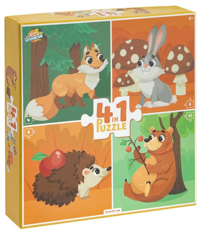 Állatos Forest 4 az 1-ben puzzle