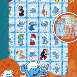 Hupikék törpikék Happy csillámos matricás album 8 ív