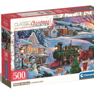 Karácsonyi Train 500 db-os Compact puzzle Clementoni
