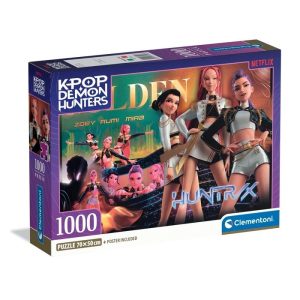 K-pop Démonvadászok Golden 1000 db-os Compact puzzle Clementoni