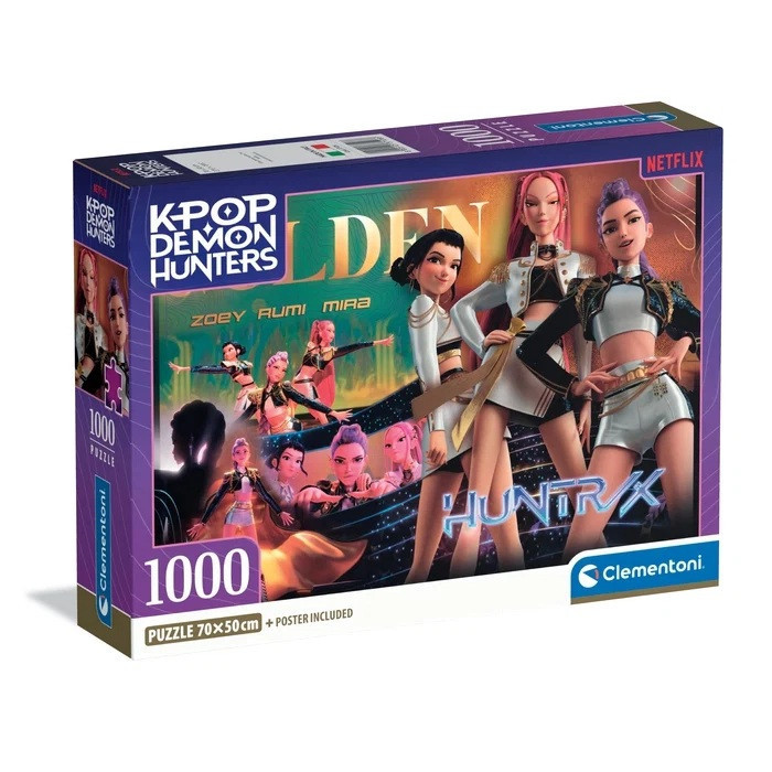 K-pop Démonvadászok Golden 1000 db-os Compact puzzle Clementoni