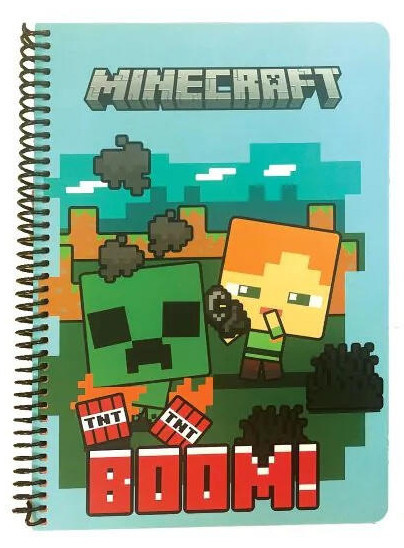 Minecraft Boom B/5 vonalas spirál füzet 70 lapos