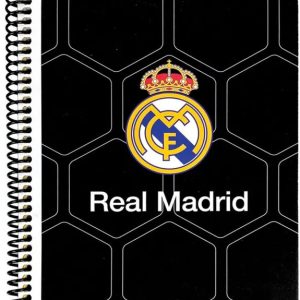 Real Madrid Black B/5 vonalas spirál füzet 70 lapos