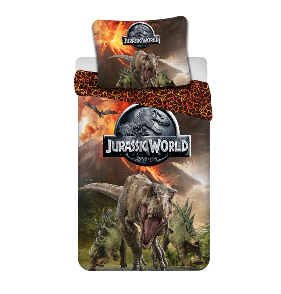 Jurassic World Volcano ágyneműhuzat 140×200cm, 70×90 cm microfibre